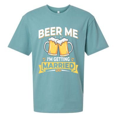 Beer Me I'm Getting Married Funny Groom Bachelor Party Sueded Cloud Jersey T-Shirt