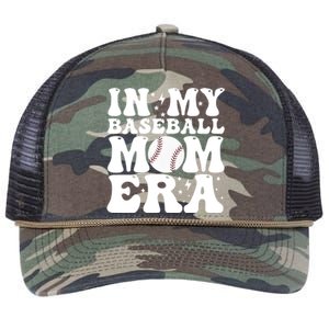 Baseball Mom In My Baseball Mom Era Retro Rope Trucker Hat Cap