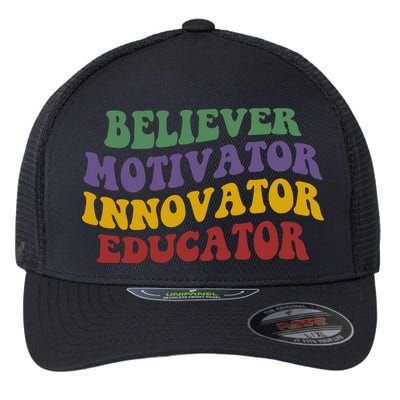 Believer Motivator Innovator Educator Flexfit Unipanel Trucker Cap