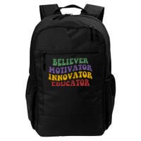 Believer Motivator Innovator Educator Daily Commute Backpack