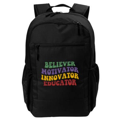 Believer Motivator Innovator Educator Daily Commute Backpack