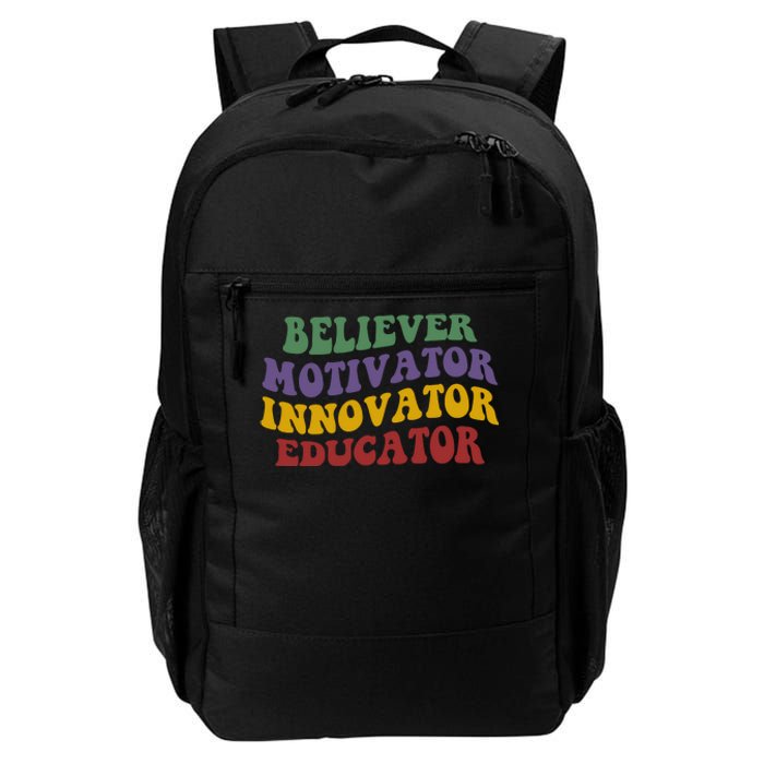 Believer Motivator Innovator Educator Daily Commute Backpack