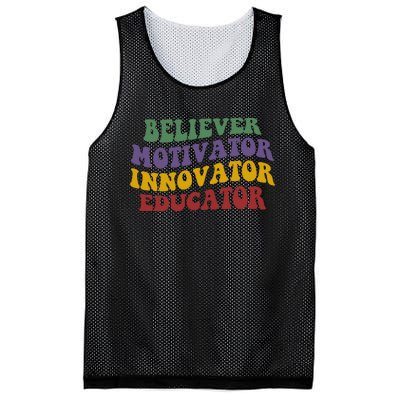 Believer Motivator Innovator Educator Mesh Reversible Basketball Jersey Tank