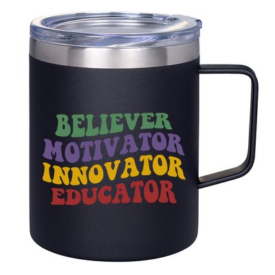 Believer Motivator Innovator Educator 12oz Stainless Steel Coffee Mug