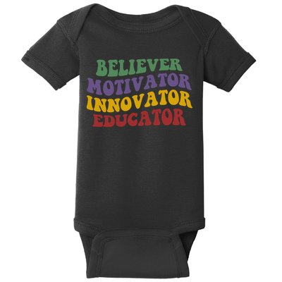 Believer Motivator Innovator Educator Baby Bodysuit