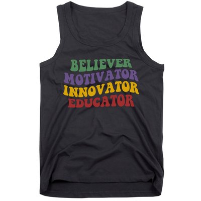 Believer Motivator Innovator Educator Tank Top
