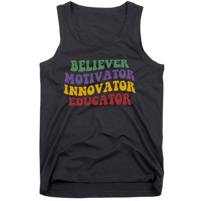 Believer Motivator Innovator Educator Tank Top