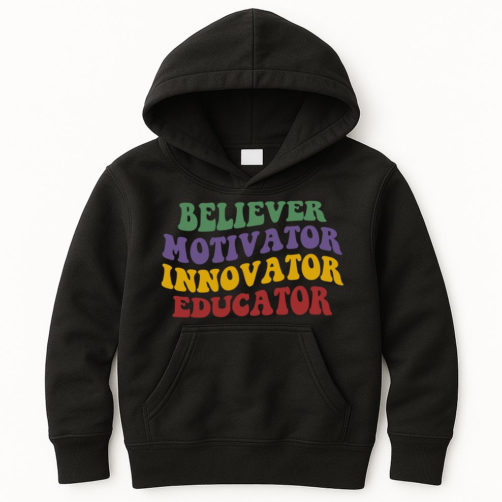 Believer Motivator Innovator Educator Kids Hoodie