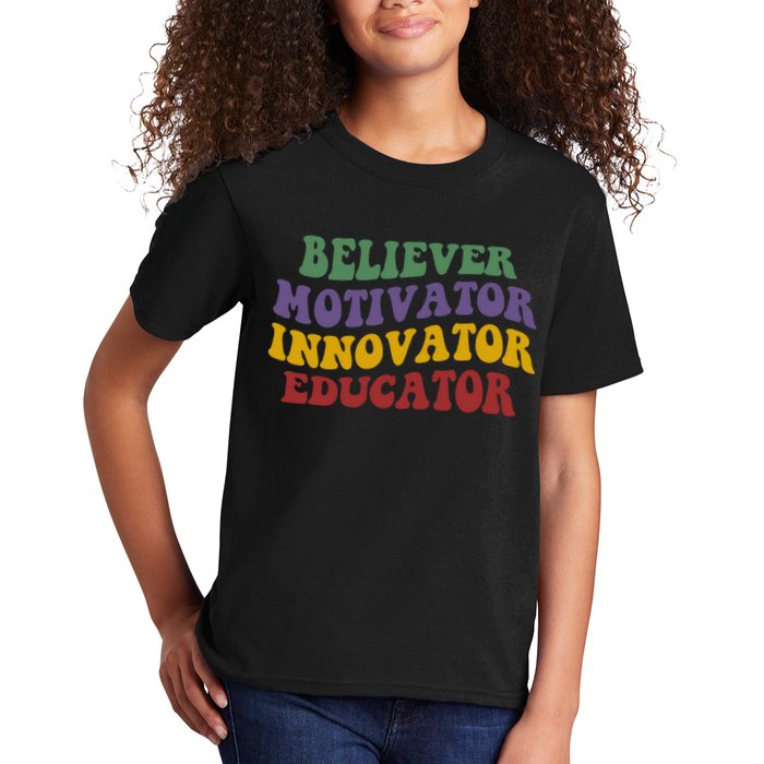 Believer Motivator Innovator Educator Kids T-Shirt