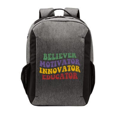 Believer Motivator Innovator Educator Vector Backpack