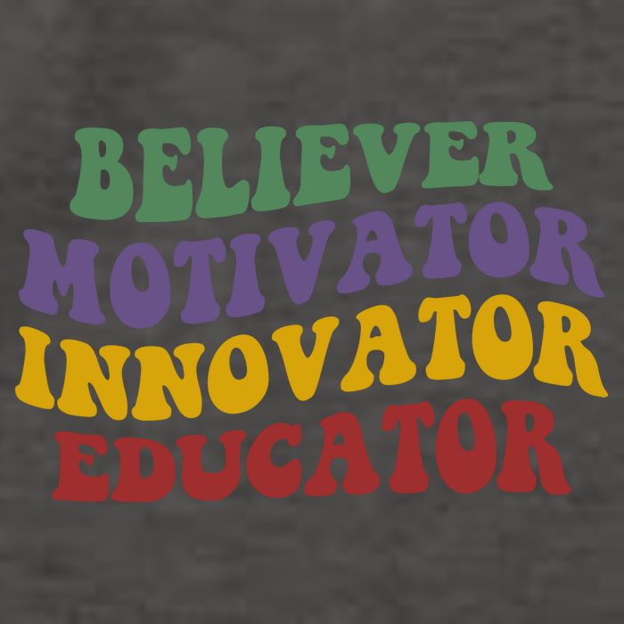 Believer Motivator Innovator Educator Vector Backpack