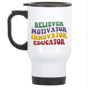 Believer Motivator Innovator Educator Stainless Steel Travel Mug