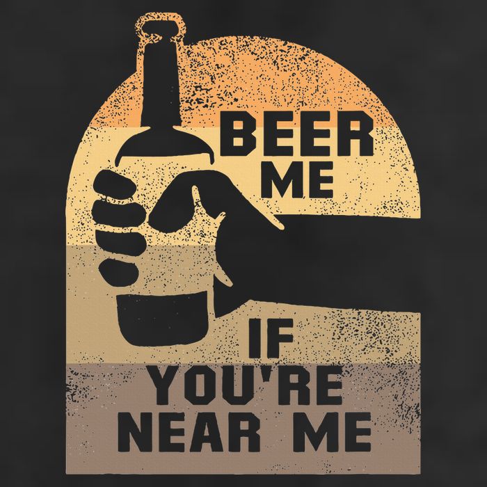 Beer Me If YouRe Near Me 7 Panel Mesh Trucker Snapback Hat