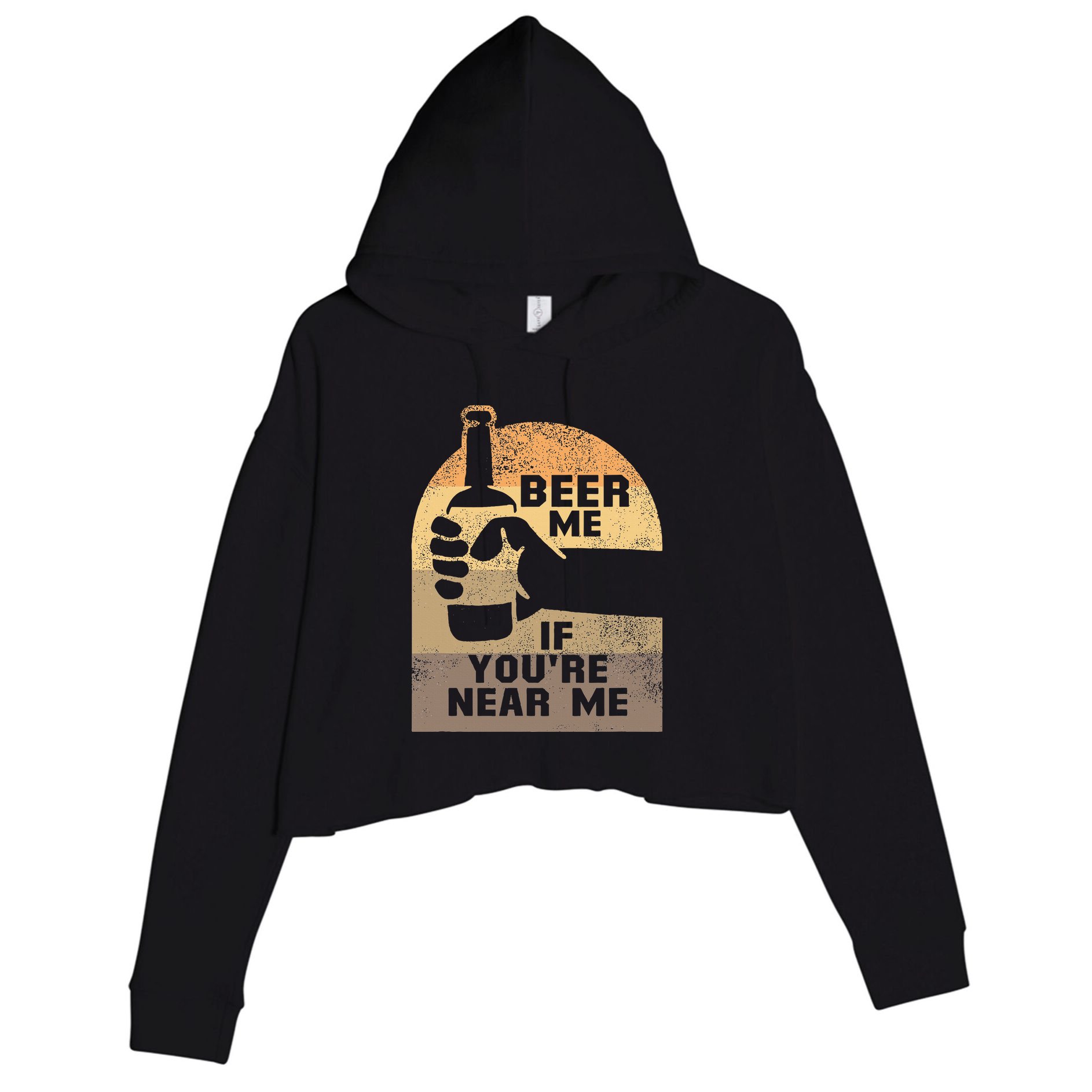 Beer Me If YouRe Near Me Crop Fleece Hoodie