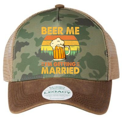 Beer Me I'm Getting Married Funny Groom Bachelor Party Legacy Tie Dye Trucker Hat