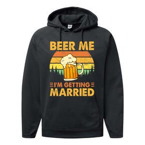 Beer Me I'm Getting Married Funny Groom Bachelor Party Performance Fleece Hoodie