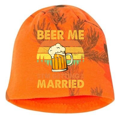 Beer Me I'm Getting Married Funny Groom Bachelor Party Kati - Camo Knit Beanie