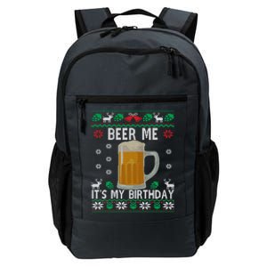 Beer Me Its My Birthday Party December BDay Ugly Christmas Gift Daily Commute Backpack