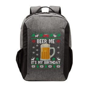 Beer Me Its My Birthday Party December BDay Ugly Christmas Gift Vector Backpack