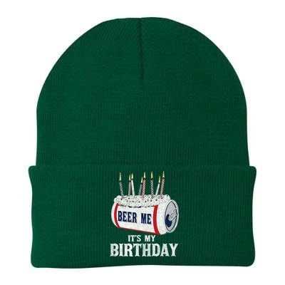 Beer Me Its My Birthday Funny Drinking Party Knit Cap Winter Beanie