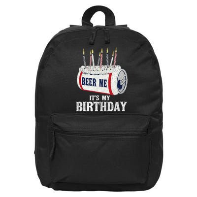 Beer Me Its My Birthday Funny Drinking Party 16 in Basic Backpack