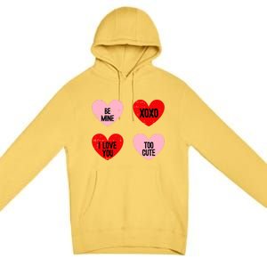 Be Mine I Love You Valentines Day Cute Vgiftday Heart Gift Premium Pullover Hoodie