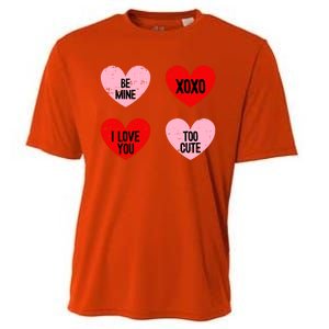 Be Mine I Love You Valentines Day Cute Vgiftday Heart Gift Cooling Performance Crew T-Shirt