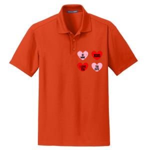 Be Mine I Love You Valentines Day Cute Vgiftday Heart Gift Dry Zone Grid Polo