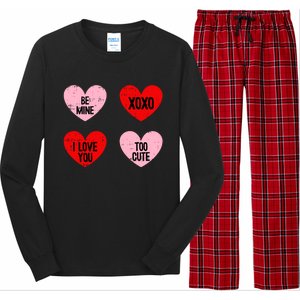 Be Mine I Love You Valentines Day Cute Vgiftday Heart Gift Long Sleeve Pajama Set