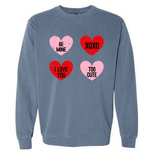 Be Mine I Love You Valentines Day Cute Vgiftday Heart Gift Garment-Dyed Sweatshirt