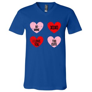 Be Mine I Love You Valentines Day Cute Vgiftday Heart Gift V-Neck T-Shirt