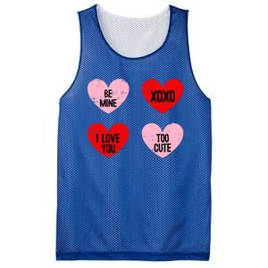 Be Mine I Love You Valentines Day Cute Vgiftday Heart Gift Mesh Reversible Basketball Jersey Tank