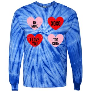 Be Mine I Love You Valentines Day Cute Vgiftday Heart Gift Tie-Dye Long Sleeve Shirt