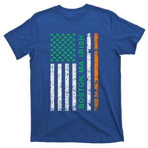 Boston Massachusetts Irish American Patriotic Us Flag Gift T-Shirt