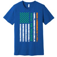 Boston Massachusetts Irish American Patriotic Us Flag Gift Premium T-Shirt