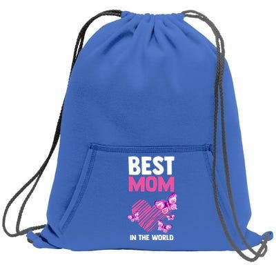 Best Mom In The World Mum Mom Gift Sweatshirt Cinch Pack Bag