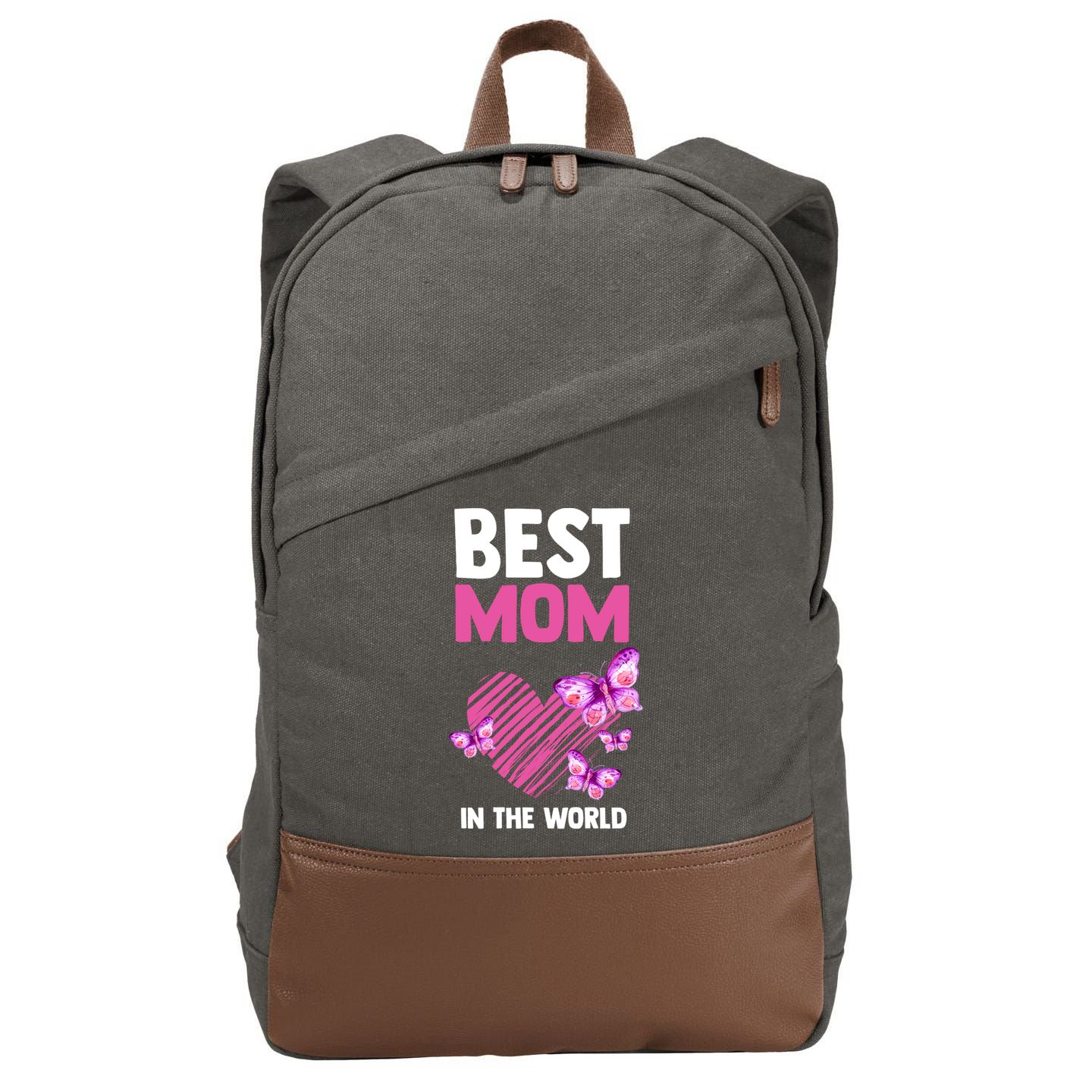 Best Mom In The World Mum Mom Gift Cotton Canvas Backpack