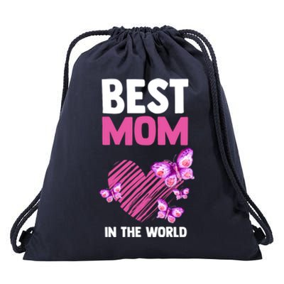 Best Mom In The World Mum Mom Gift Drawstring Bag