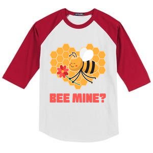 Bee Mine? I Valentine's Day Couples In Love Rotic Bees Cool Gift Kids Colorblock Raglan Jersey