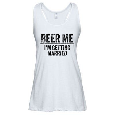 Beer Me Im Getting Married Groom Groomsmen Funny Bachelor Ladies Essential Flowy Tank