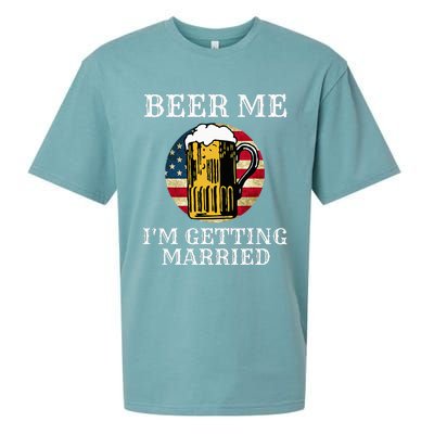 Beer Me I'm Getting Married Groom Grooms USA Sueded Cloud Jersey T-Shirt