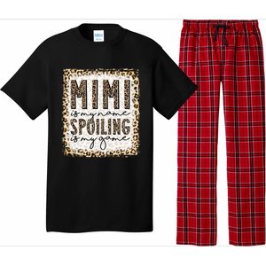 Bleached Mimi Is My Name Spoiling Is My Game Funny Mimi Life Gift Pajama Set