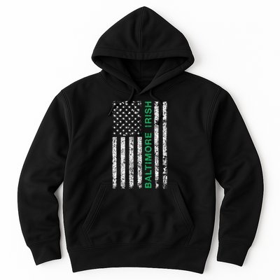 Baltimore Maryland Irish American Ireland US Flag Hoodie