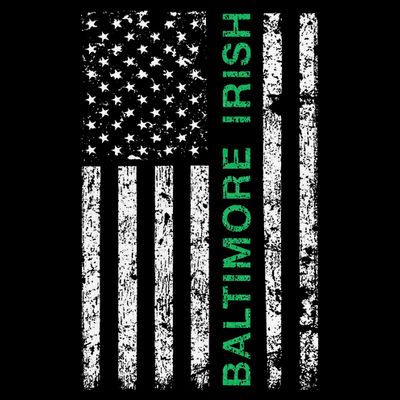 Baltimore Maryland Irish American Ireland US Flag T-Shirt