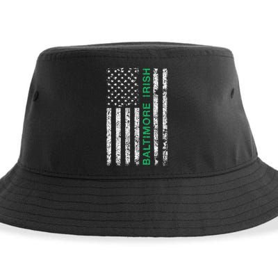 Baltimore Maryland Irish American Ireland US Flag Sustainable Bucket Hat