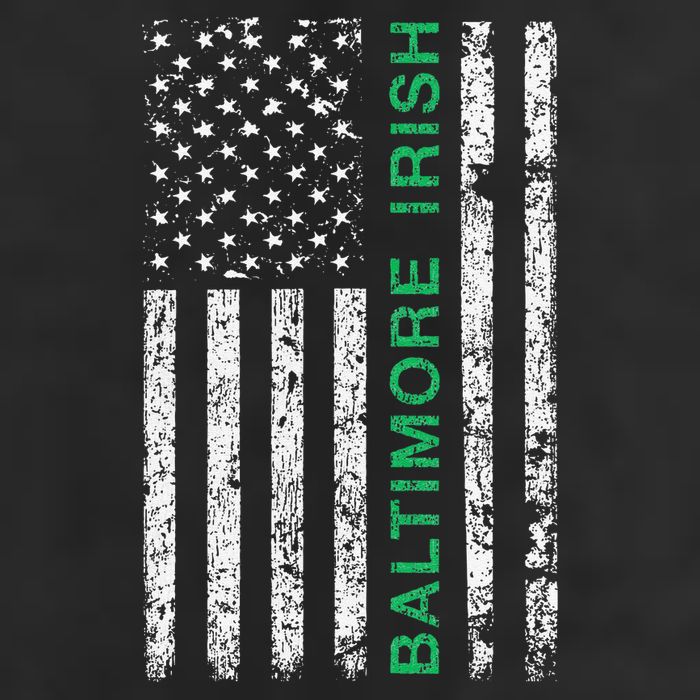 Baltimore Maryland Irish American Ireland US Flag Trucker Hat
