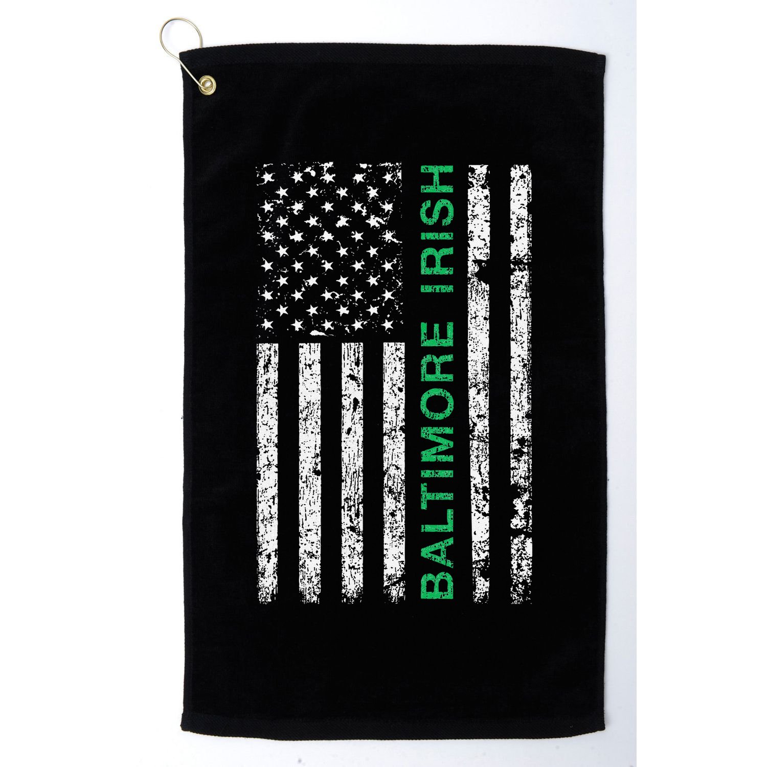 Baltimore Maryland Irish American Ireland US Flag Golf Towel