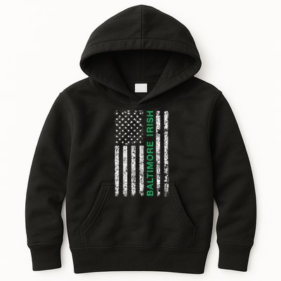 Baltimore Maryland Irish American Ireland US Flag Kids Hoodie