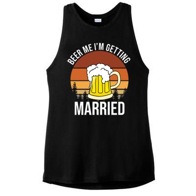 Beer Me I'm Getting Married Ladies PosiCharge Tri-Blend Wicking Tank