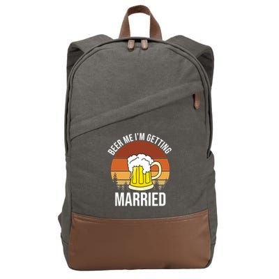 Beer Me I'm Getting Married Cotton Canvas Backpack